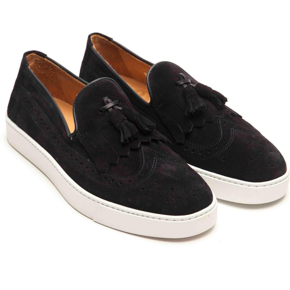 loafers suede navy MAN MAN