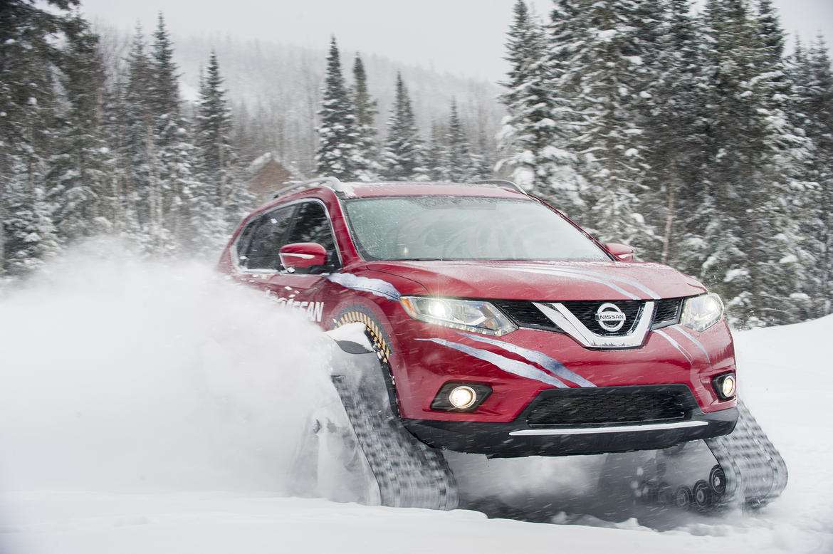 Nissan’s number one-selling product in Canada has been transformed into an extreme prototype, which sits on heavy-duty snow tracks measuring 30”/76 cm in height, 48”/122 cm in length and the individual track width is 15”/38 cm.