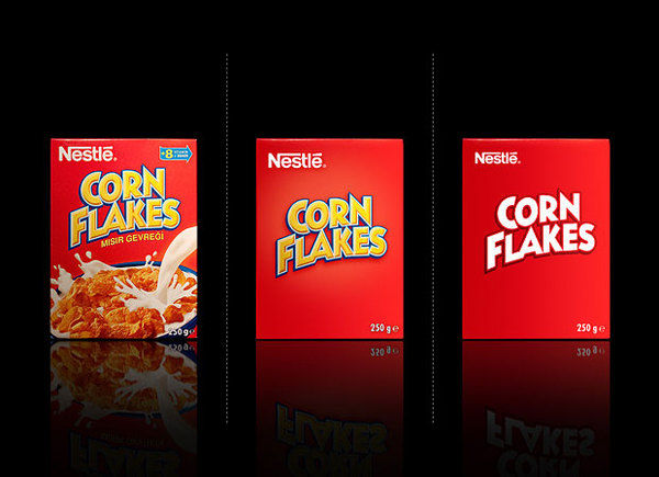 Merken minimalistich design cornflakes