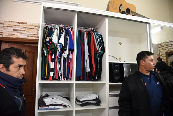View of a closet at Brazilian drug trafficker Jarvis Chimenes Pavao's cell at Tacumbu prison in Asuncion on July 28, 2016. Three rooms, a plasma TV, a library, and even a collection of DVDs of Colombian Pablo Escobar TV series, Jarvis Pavao Chimenes lived in a luxury cell in Tacumbu prison, one of the most crowded of Paraguay. / AFP / NORBERTO DUARTE / TO GO WITH AFP STORY (Photo credit should read NORBERTO DUARTE/AFP/Getty Images)