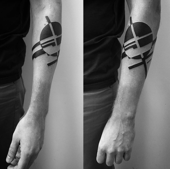 Abstract tattoo design zwart inkt MAN MAN