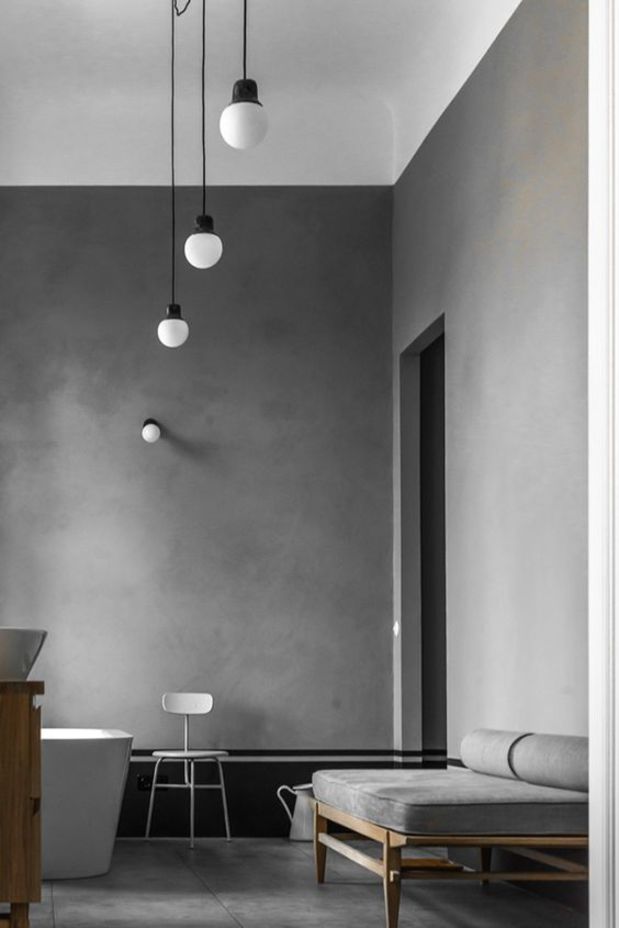 interieur badkamer woonkamer inspiratie minimalistisch man man 47