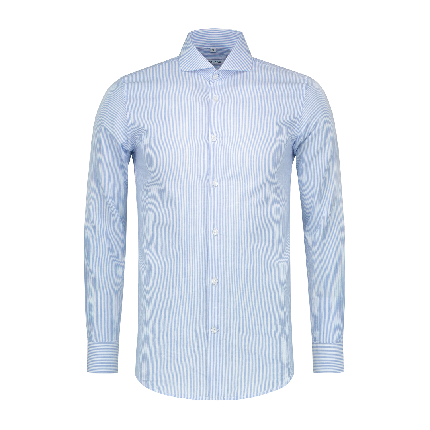 blauw wit gestreept overhemd linnen