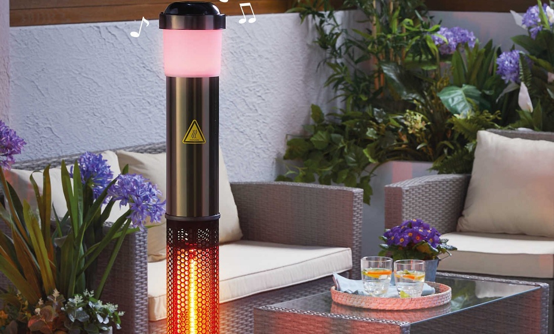 Aldi komt met een allin heater met bluetooth speakers en discolichten