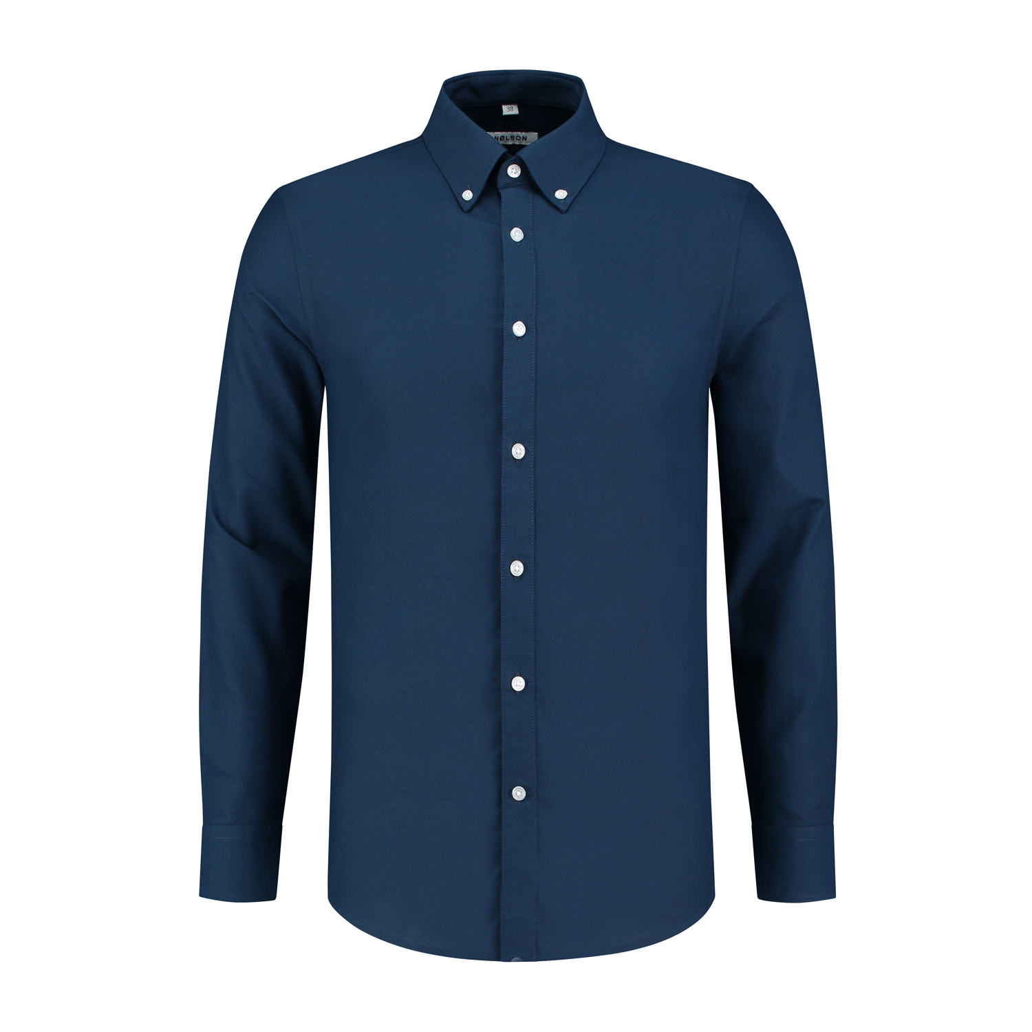 button down overhemd donkerblauw