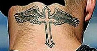 david beckham tattoo kruis