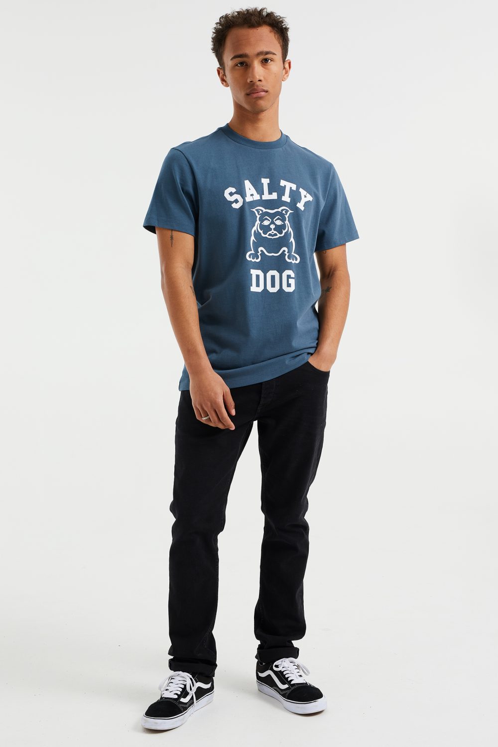 salty dog T-shirt blauw