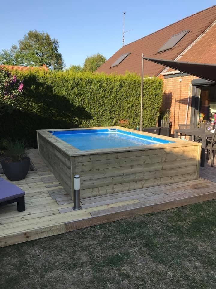 dit is hoe je zwembad kan ombouwen naar een zwembad met houten platform stap drie