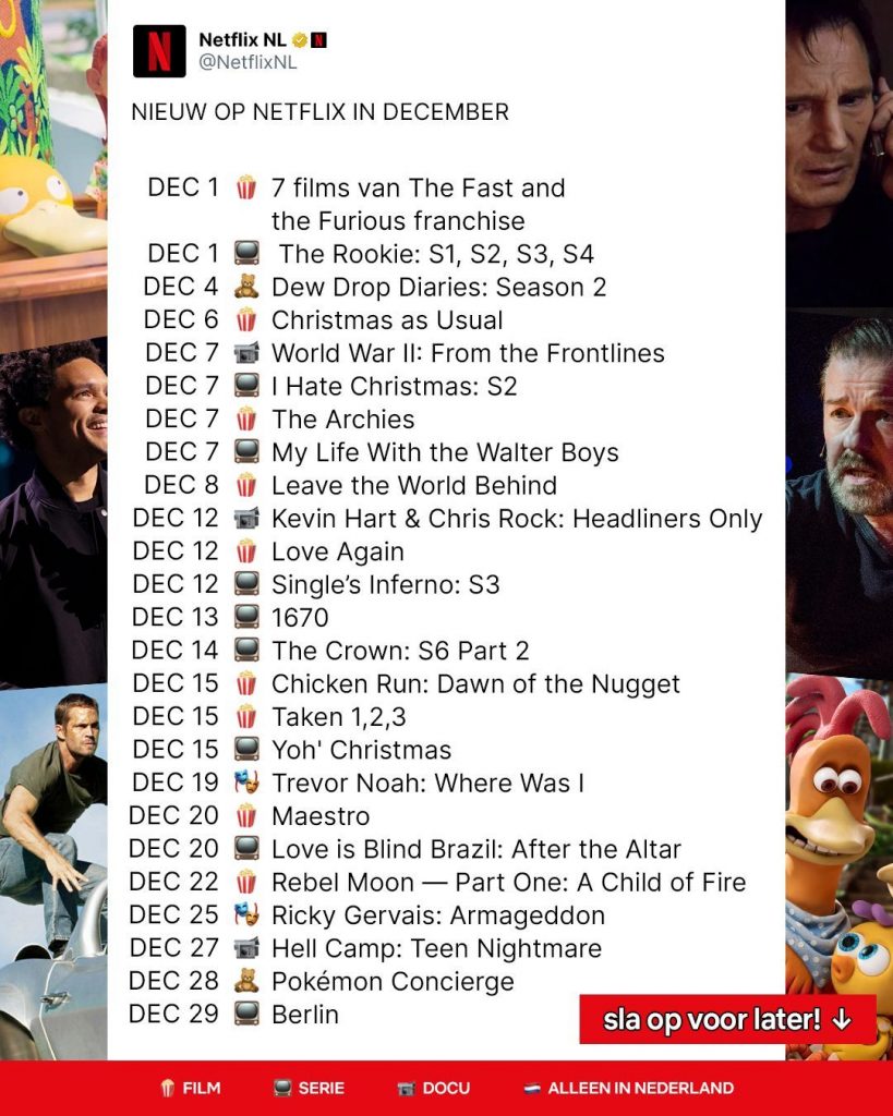 Netflix verwacht in december 2023