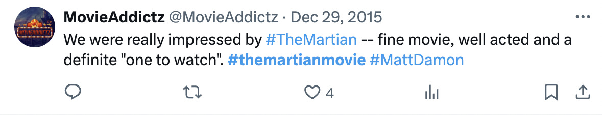Film Martian op Netflix
