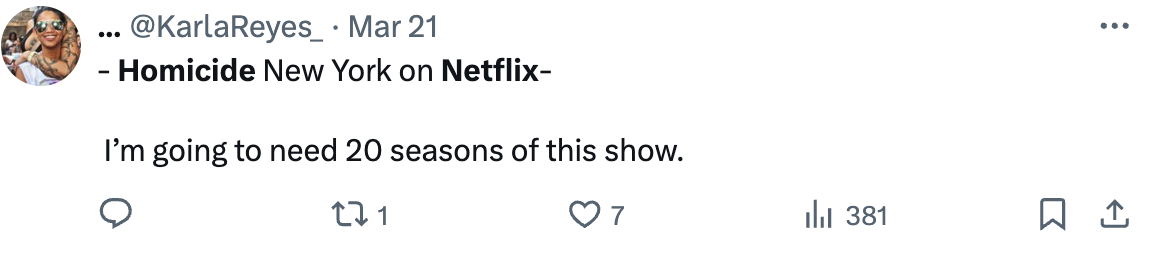 Homicide Netflix serie