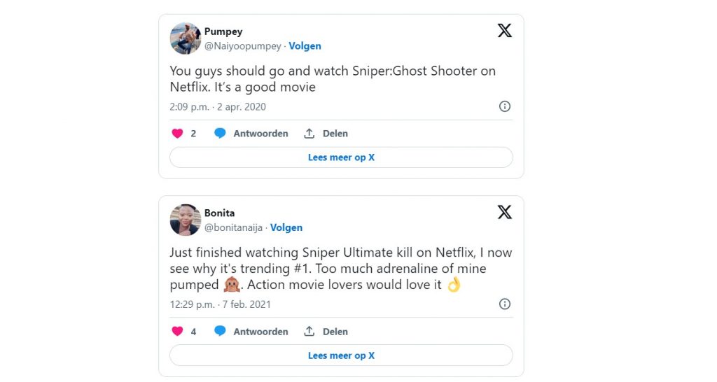 recencies films sniper netflix