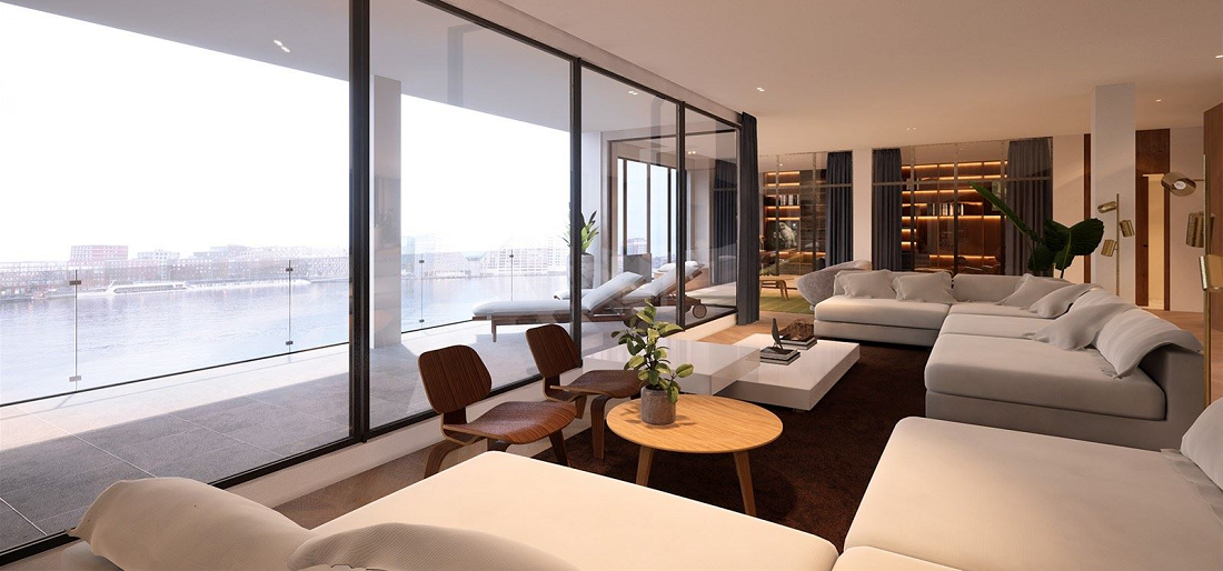 Funda Amsterdam: het duurste penthouse gelegen aan het IJ