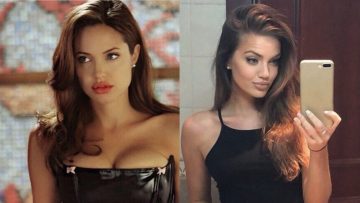 Dubbelganger: Chelsea Marr is een kopie van de jongere Angelina Jolie