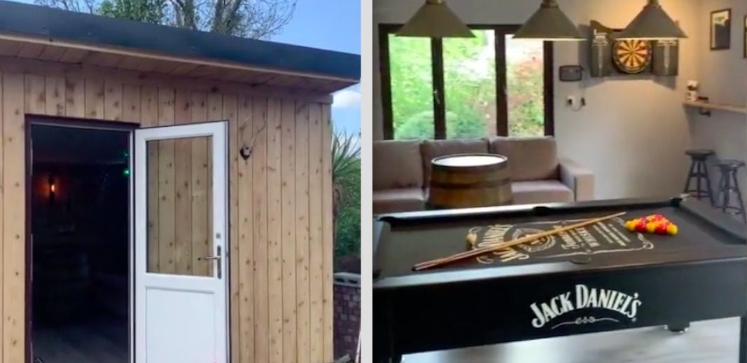 Man verveelt zich en bouwt in achtertuin een mancave met sauna én jacuzzi