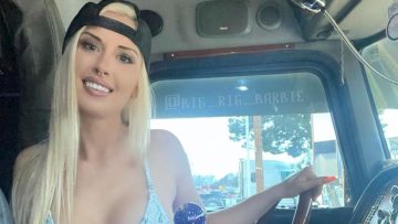 Vrachtwagenchauffeuse Big Rig Barbie gaat viraal over het internet met haar looks