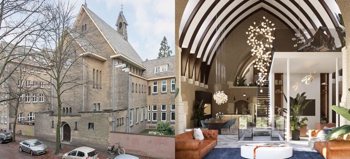 Deze omgebouwde kerk in Leiden staat nu te koop op Funda