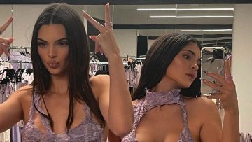 Kendall en Kylie Jenner showen heel schaars geklede outfit van eigen kledinglijn