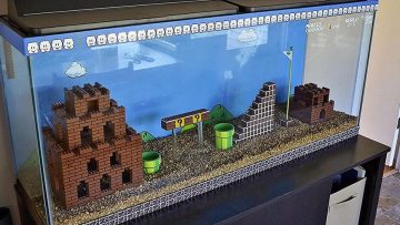 Dit geniale Super Mario-aquarium gaat wereldwijd viral op social media