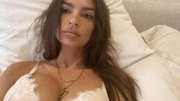 Emily Ratajkowski gaat topless en deelt foto met sensuele tanlines op Instagram