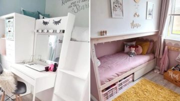 Moeder heeft geniale ruimtebesparende oplossing voor de slaapkamer van haar kids