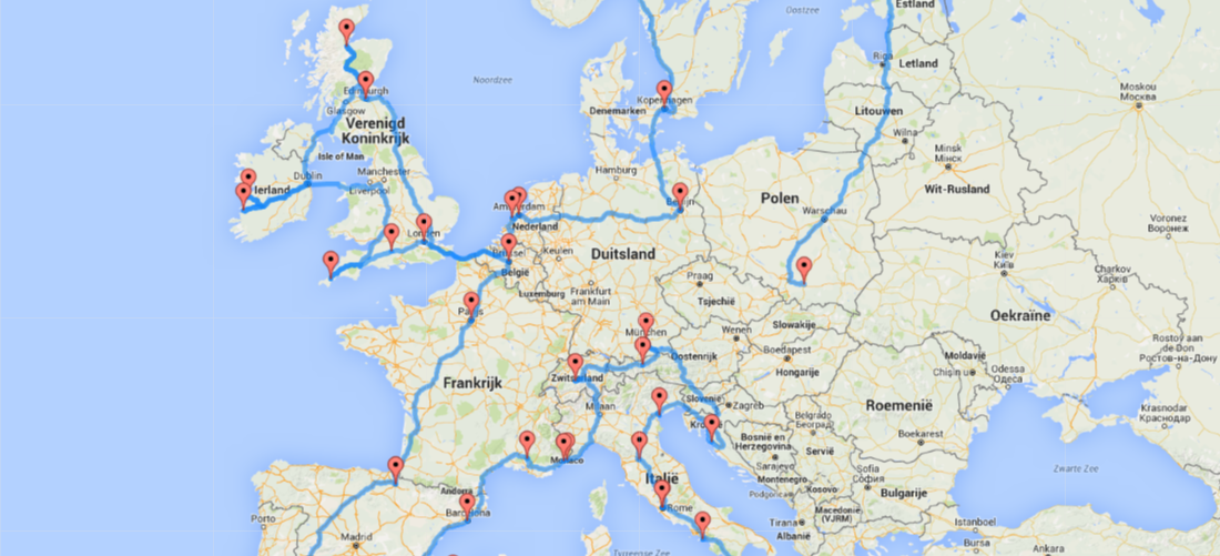 Roadtrip Europa: dit is de perfecte en meest efficiënte route