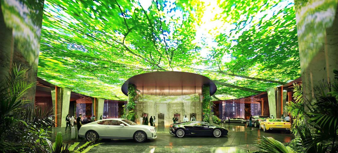 In Dubai bouwt men het eerste hotel met indoor regenwoud