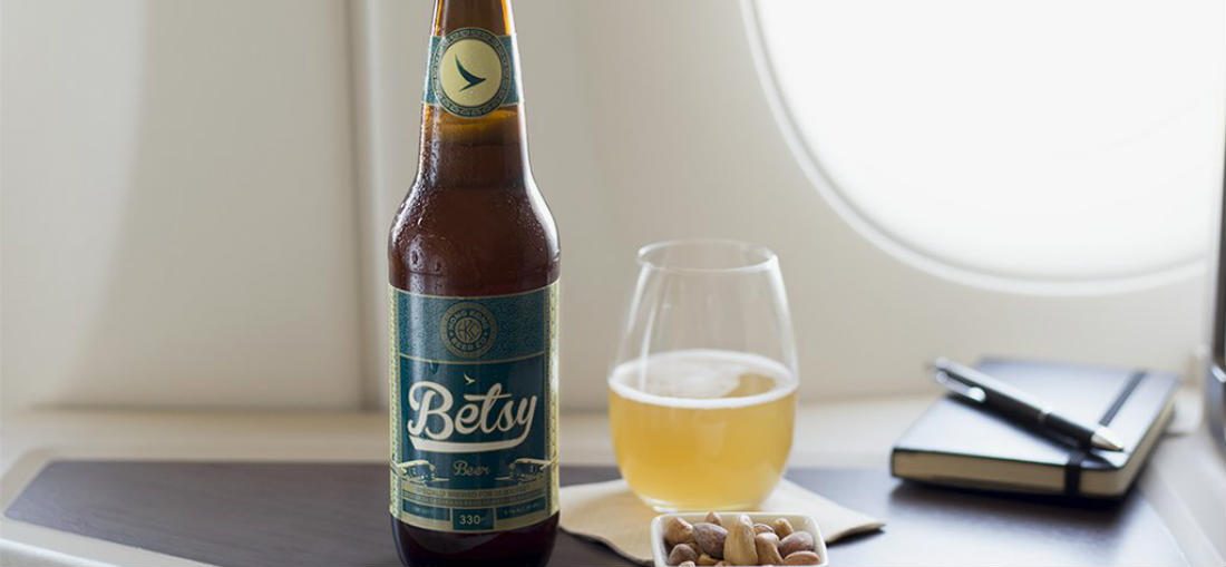 Dit bier is speciaal gebrouwen om in het vliegtuig gedronken te worden