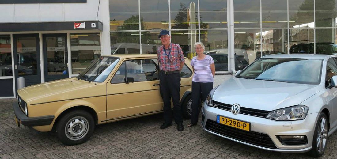 Broer en zus ruilen 38 jaar oude VW golf in met slechts 18.000 KM op de teller