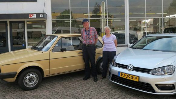 Broer en zus ruilen 38 jaar oude VW golf in met slechts 18.000 KM op de teller