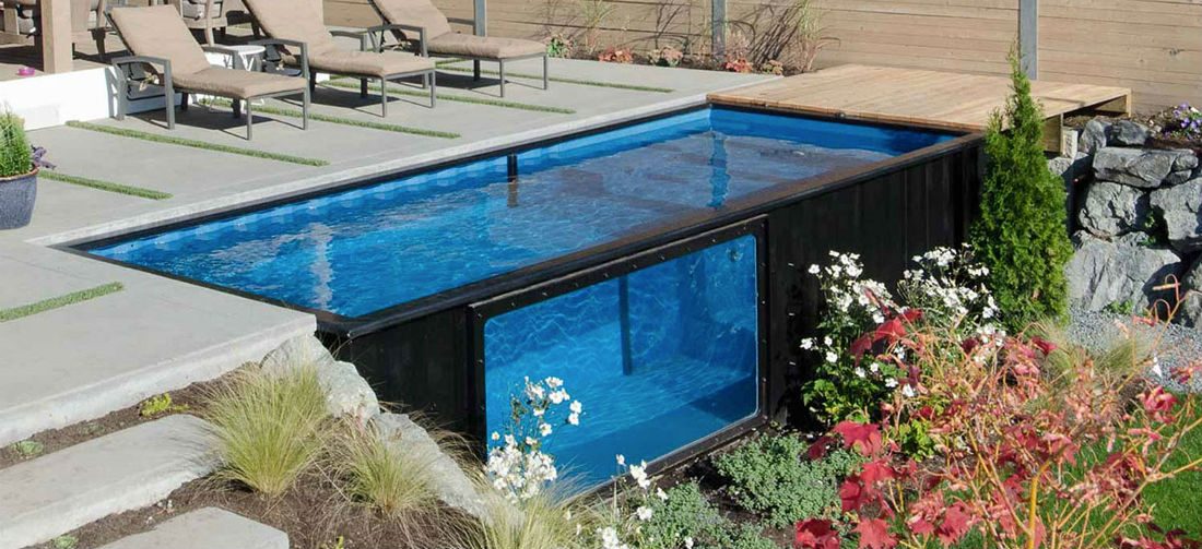 Dit containerzwembad is dé toevoeging aan jouw achtertuin