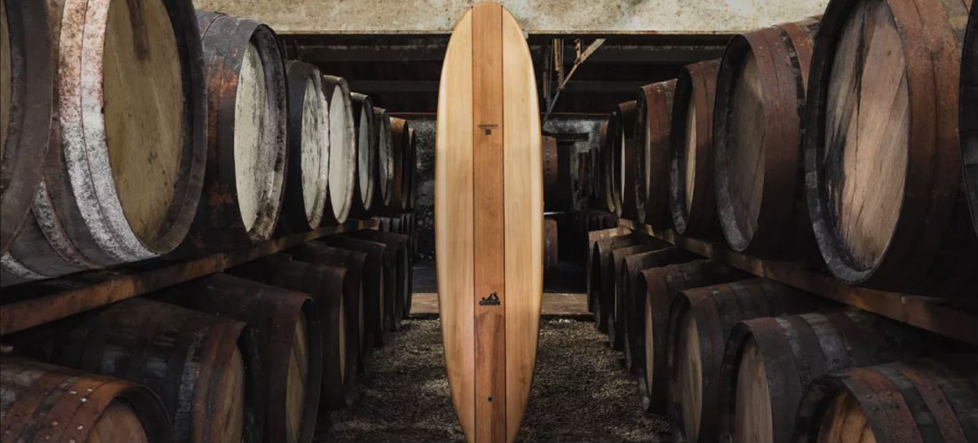 Dit stijlvolle surfboard is gemaakt van Glenmorangie whiskyvaten